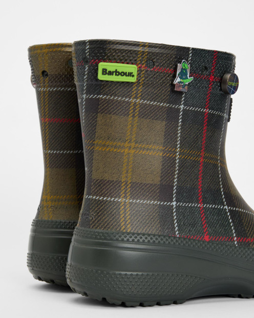Barbour x Crocs Boots Olive / Tartan