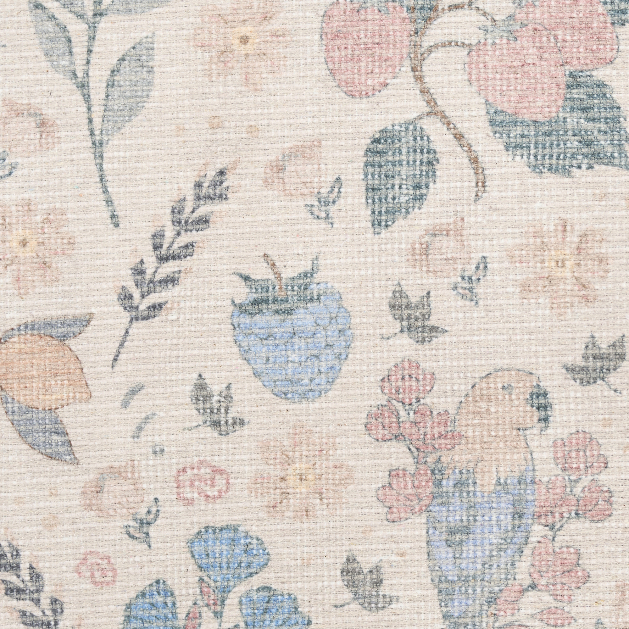 Nourison Botanical Washables 7'6" x 9'10" Ivory Multicolor Modern Indoor Rug