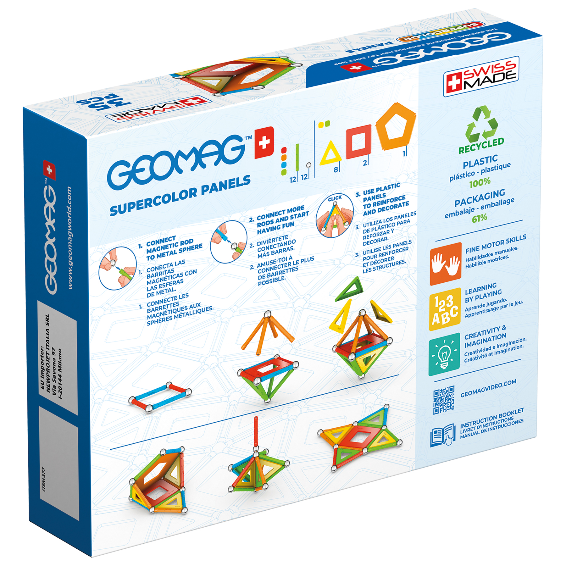 Geomag Supercolor Recycled, 35 Pieces image number null
