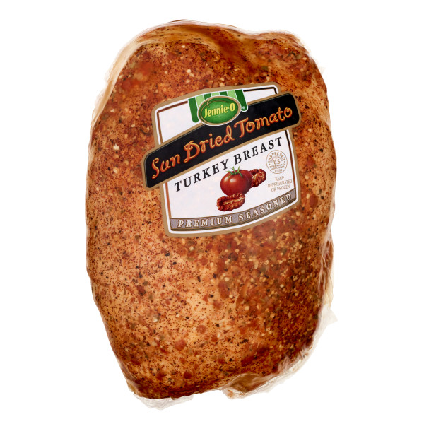 JENNIE-O(r) Premium Seasoned Sun Dried Tomato Turkey Breast 3pc . C1C1 - Front Center In Package (Hi Res)