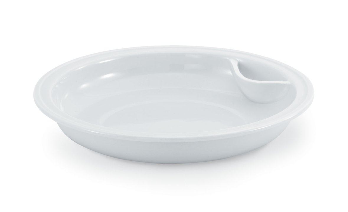 4 ¼-quart replacement round porcelain food pan for Intrigue® induction chafer