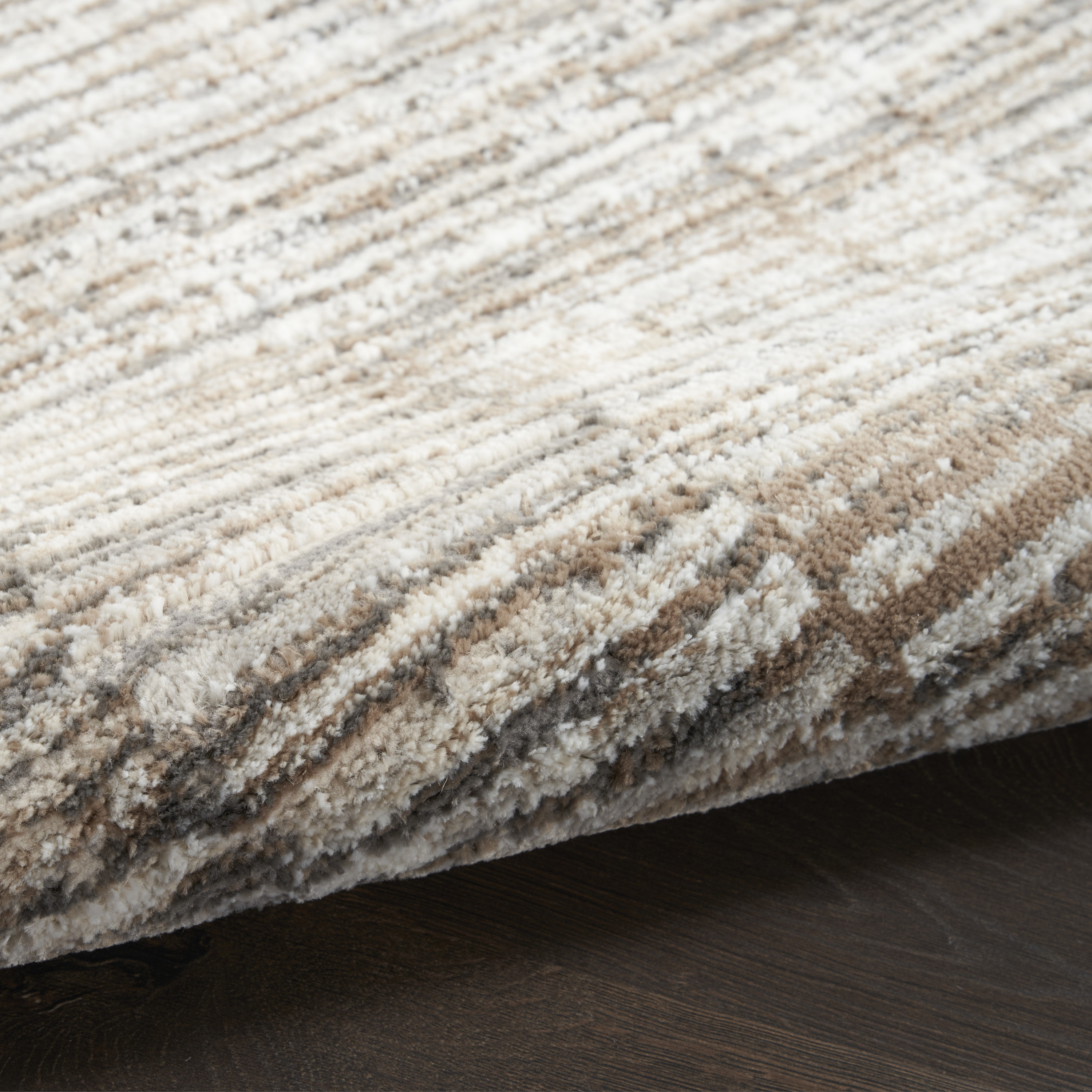 Nourison Sustainable Trends 5'3" x 7'3" Ivory Mocha Modern Indoor Rug