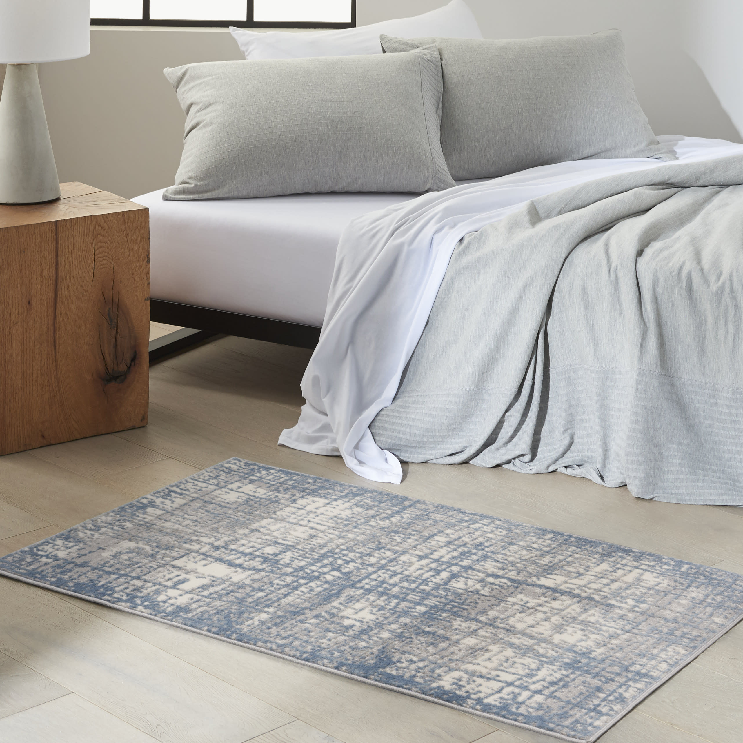 Calvin Klein CK950 Rush 3'2" x 5' Ivory Blue Modern Indoor Rug