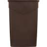 Carlisle, TrimLine, 23 gal, Polyethylene, Brown, Rectangle, Receptacle