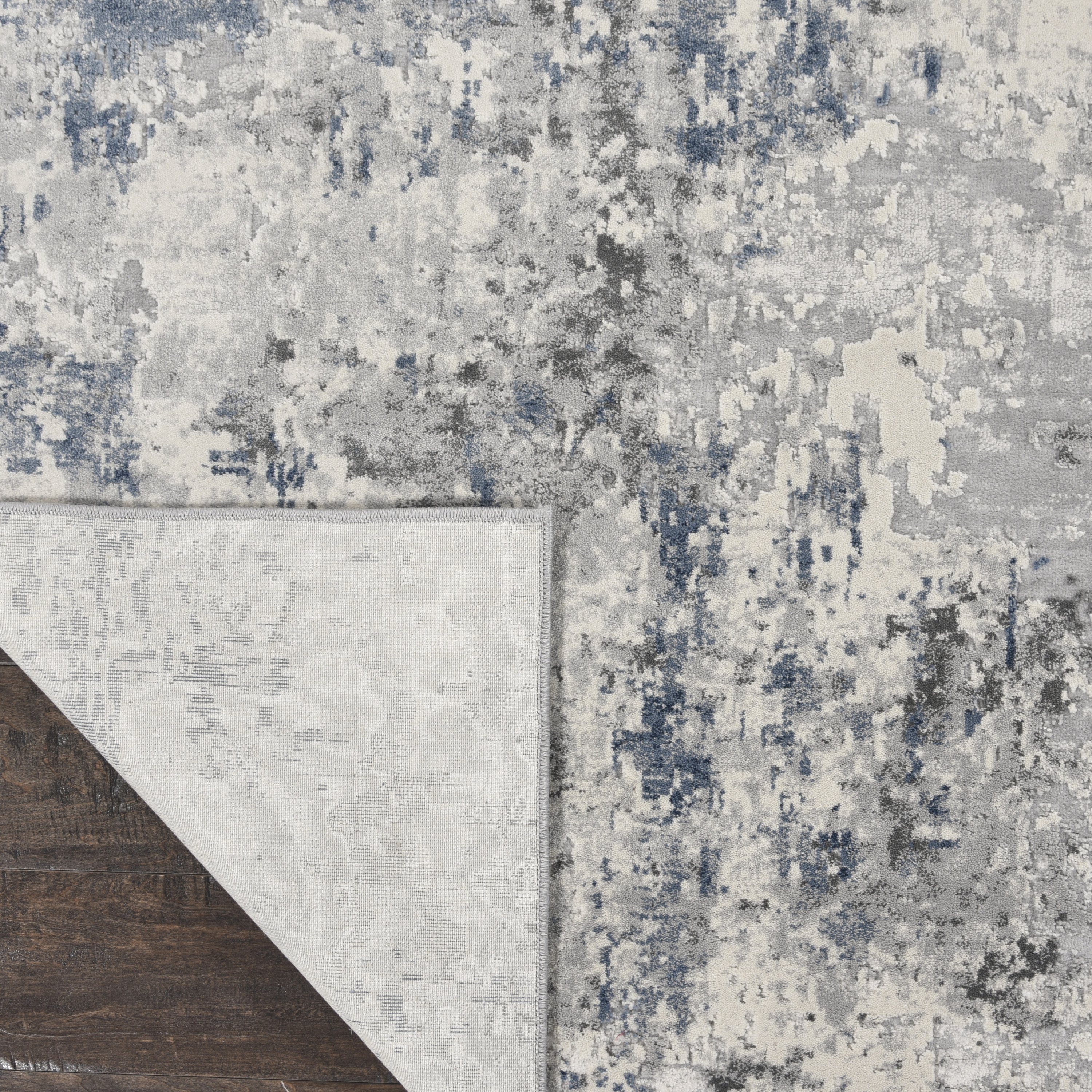 Nourison Rustic Textures 9'3" x 12'9" Ivory Grey Blue Modern Indoor Rug