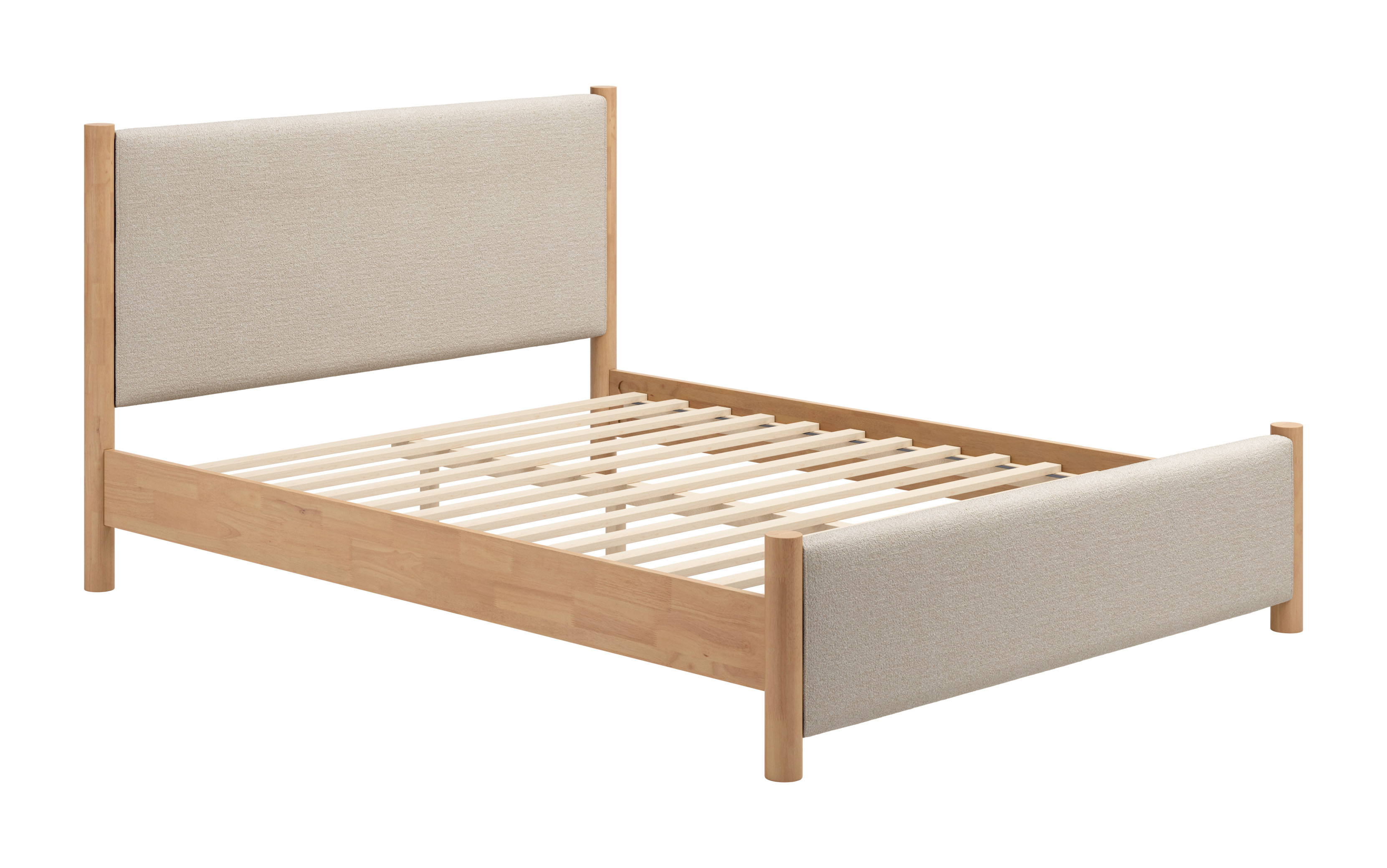 Hadi Queen Bed Beige & Natural product image