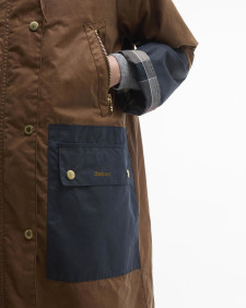 Carolyn Waxed Jacket Tan/Dress Tartan