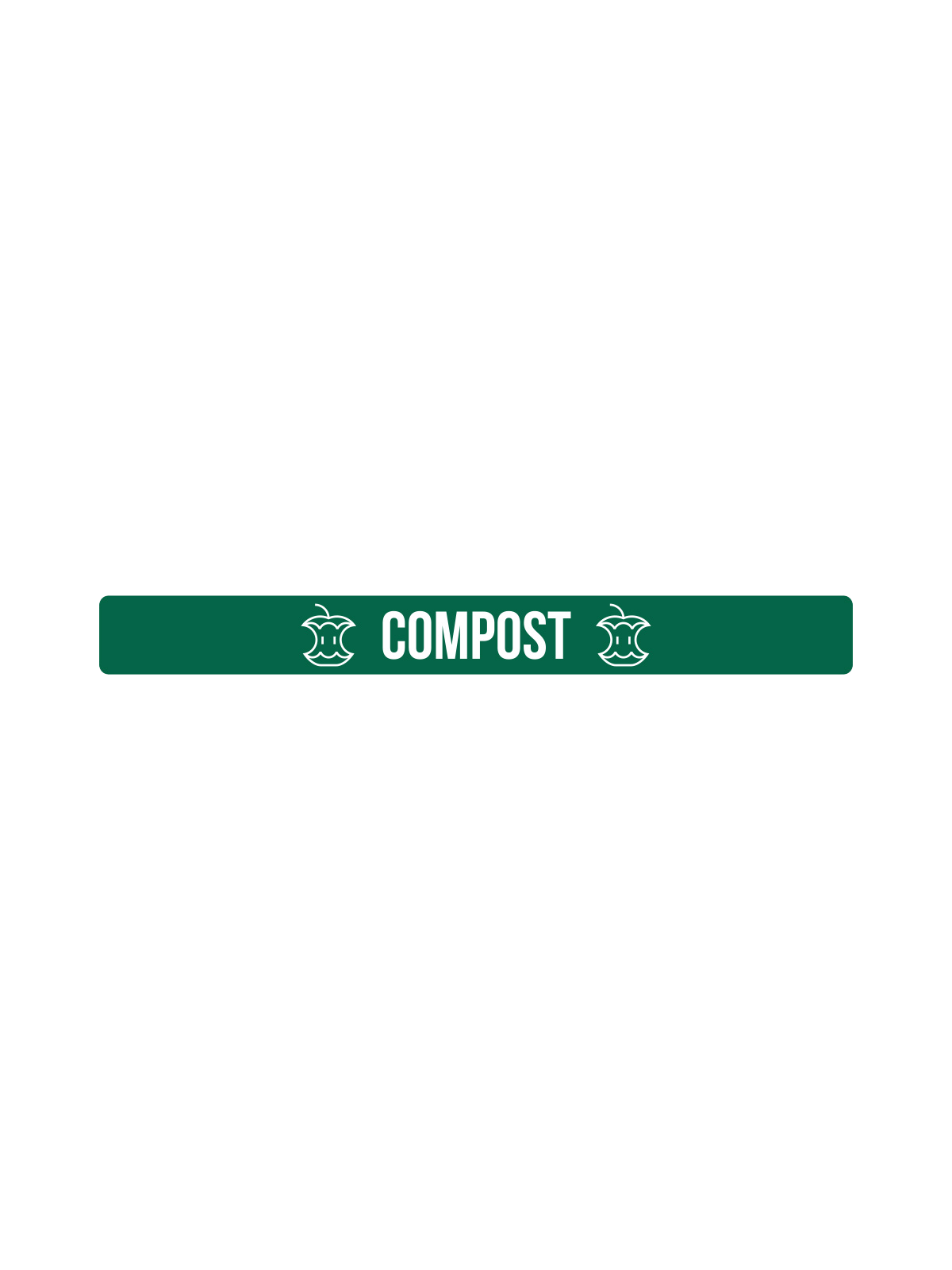 Busch Systems Fusion Series waste and recycling container lid label for compost