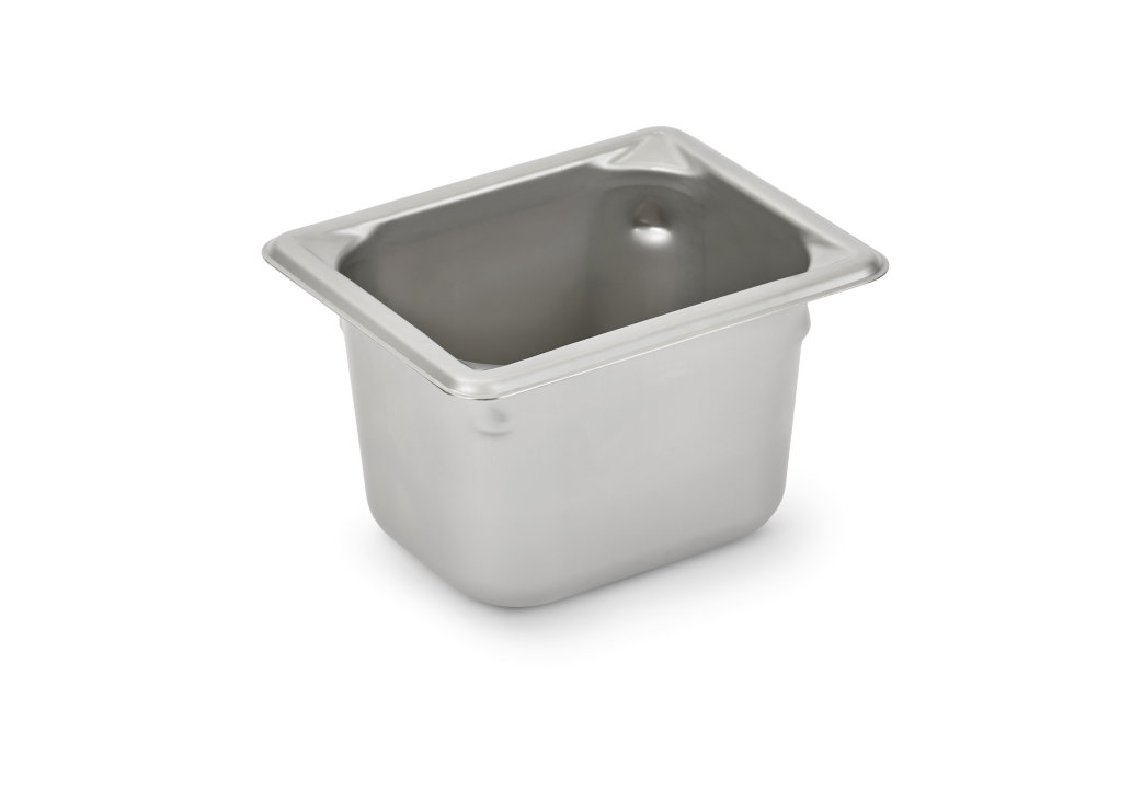 Eighth-size 4-inch-deep Super Pan V® stainless steel steam table pan
