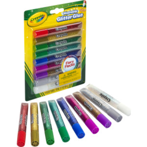 Bold Washable Glitter Glue with Fiery Flecks&trade;, Pack of 9