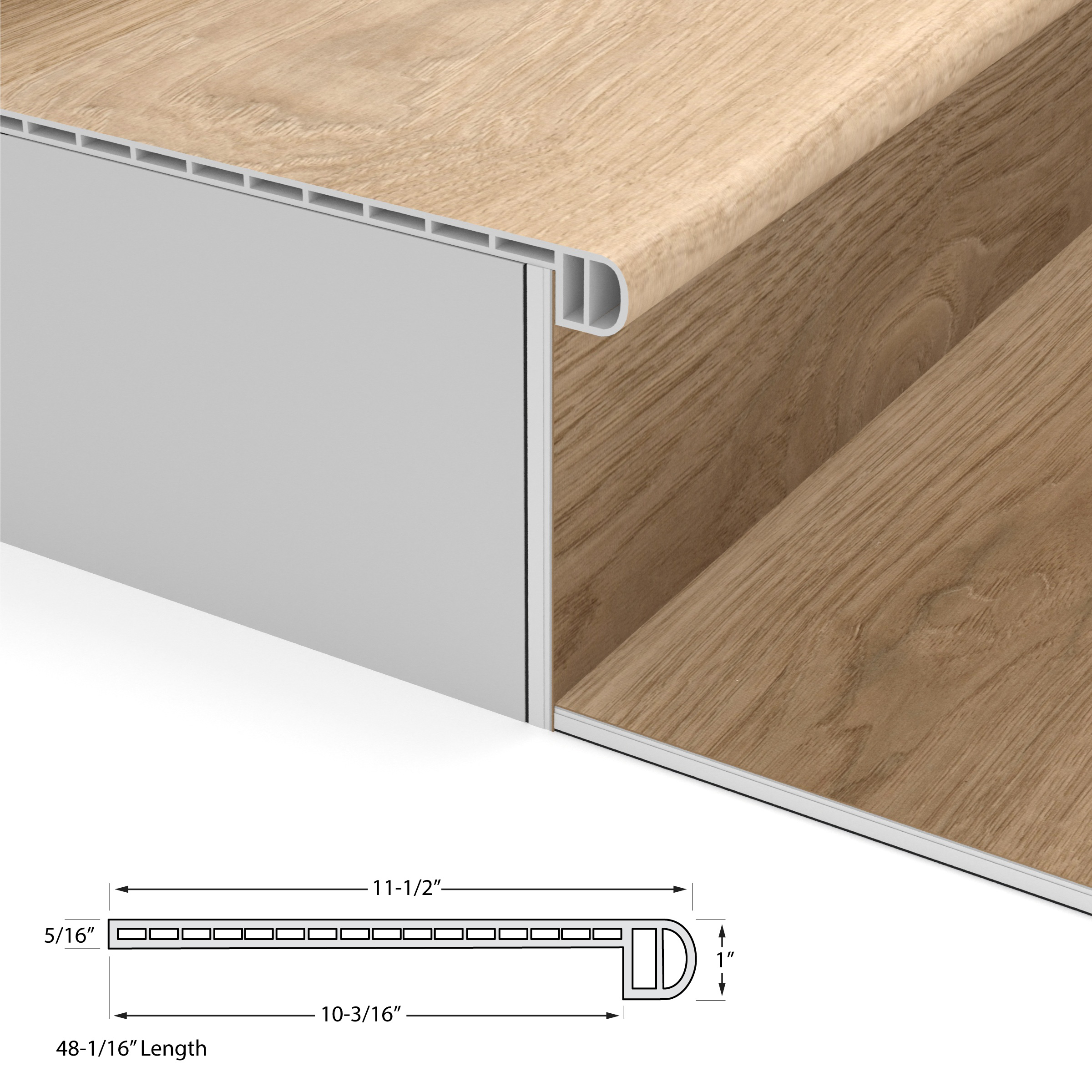 Cantina Oak Cali Vinyl Stair Tread view 4