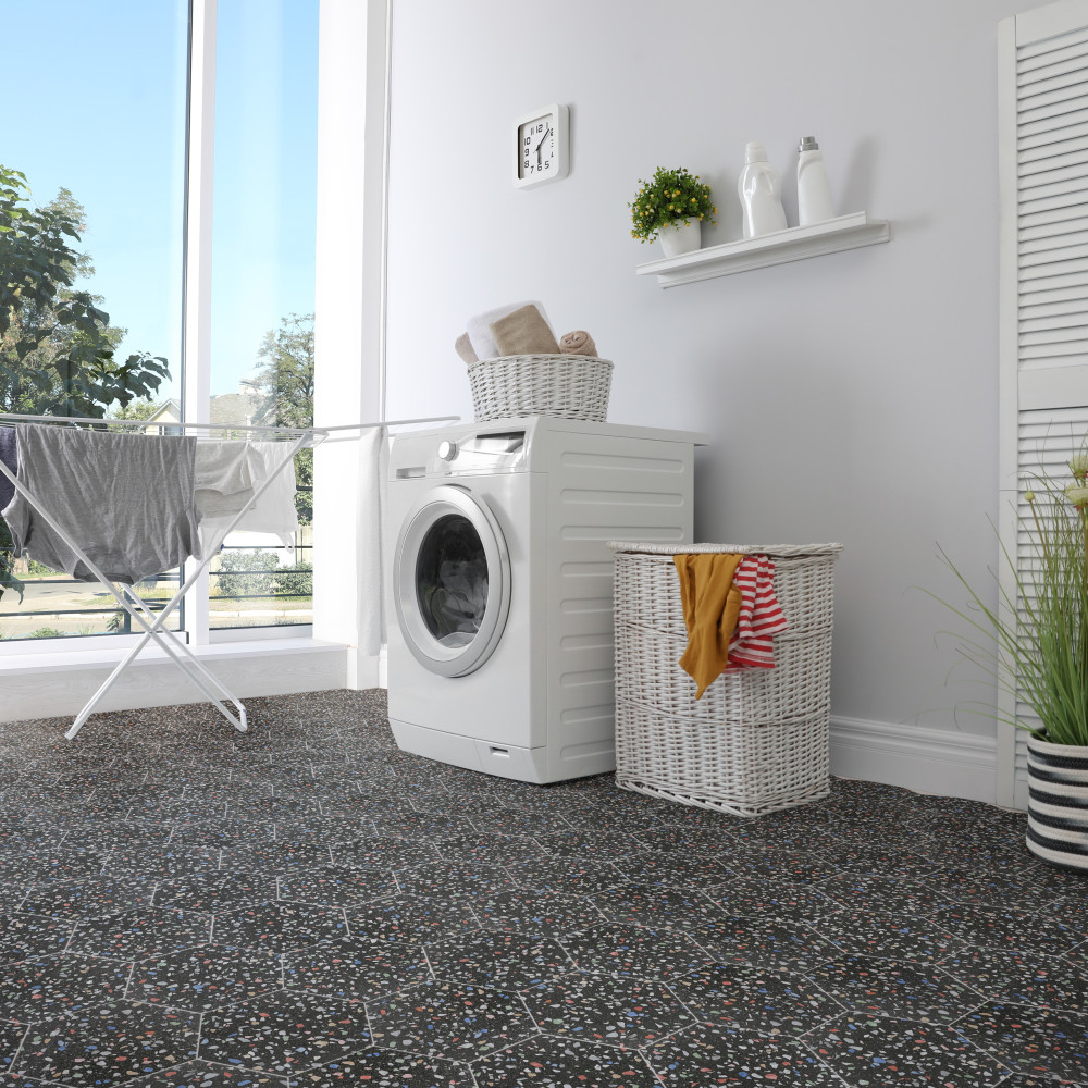 Sample – Venice Hex Colors Dark Porcelain Floor and Wall Tile