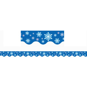 Snowflakes Scalloped Border Trim, 35 Feet