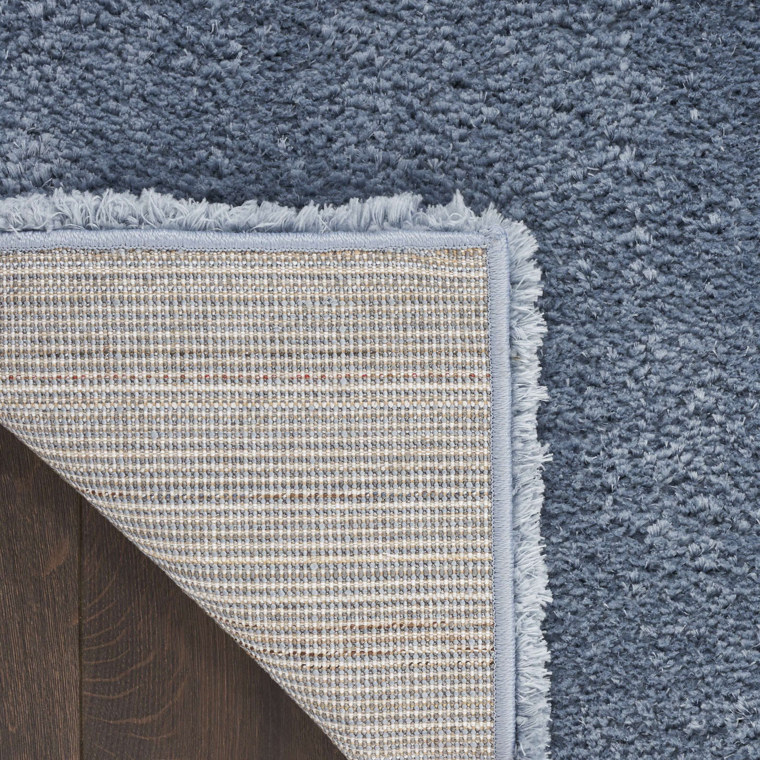 Nourison Dreamy Shag 5'3" x 7'3" Light Blue Shag Indoor Rug