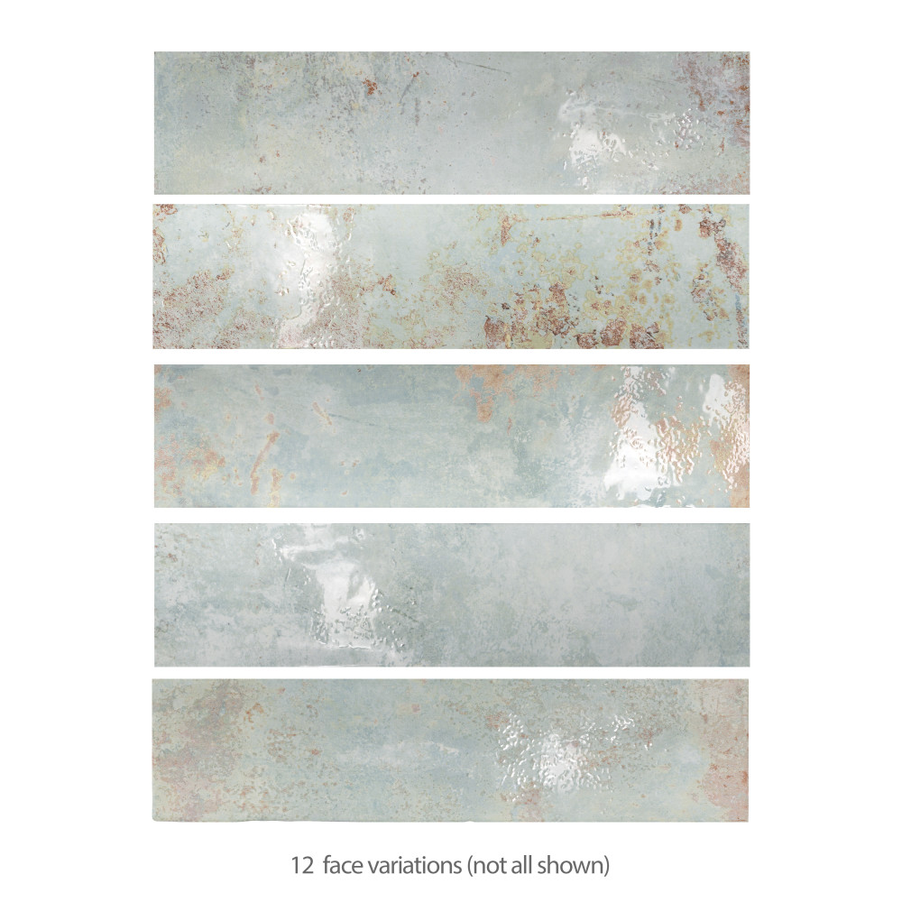 Biarritz Green 3 in. x 12 in. Ceramic Wall Tile