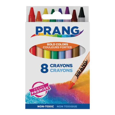 Prang Crayons, Standard Size, Assorted Colors, 8 Count
