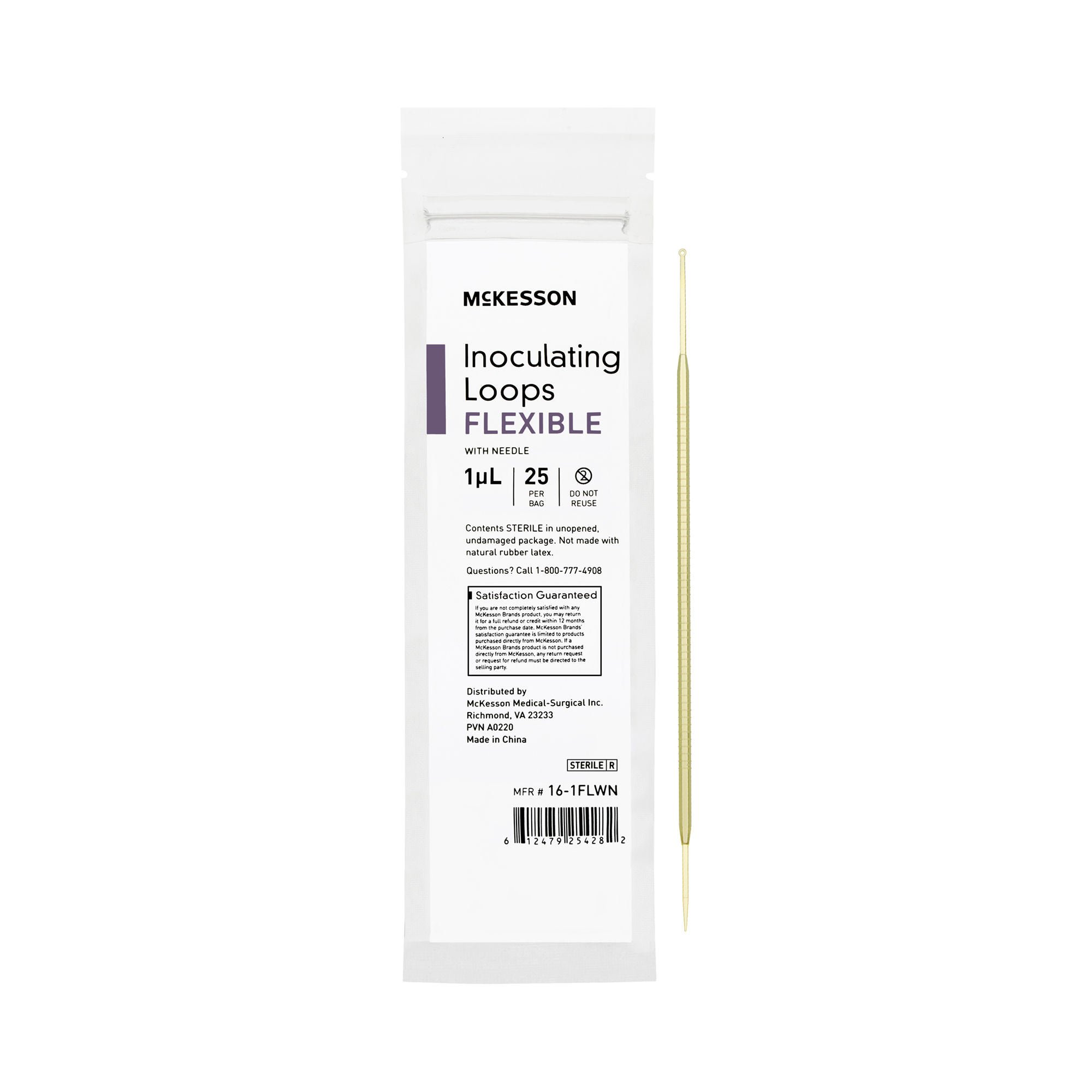 McKesson Inoculating Loop with Needle, 1 µL, 20-Centimeter Length