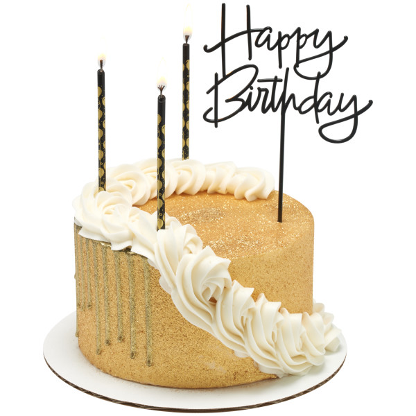 Happy Birthday Black Vertical Layon