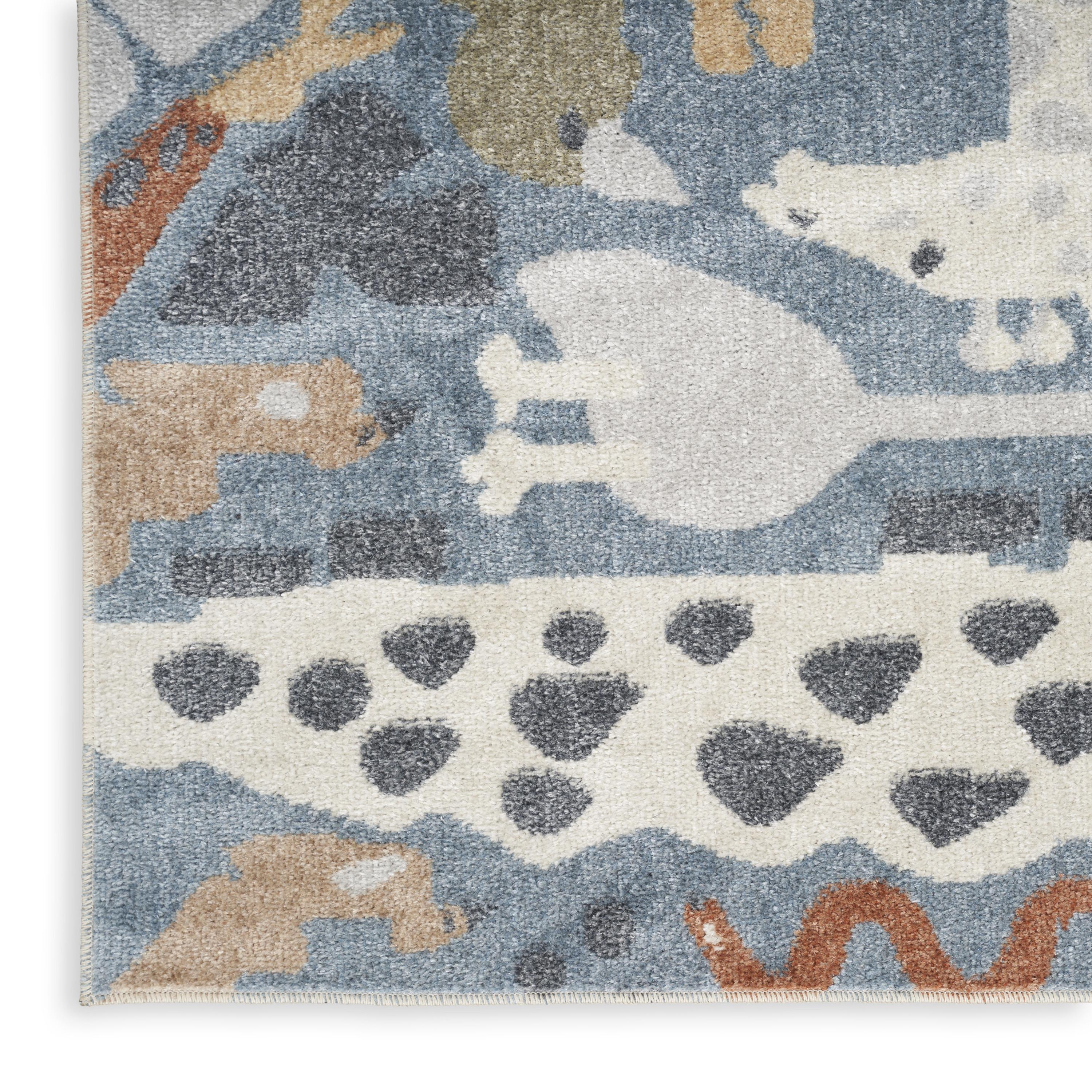 Nourison Astra Machine Washable 2' x 6' Multicolor Kids Indoor Rug