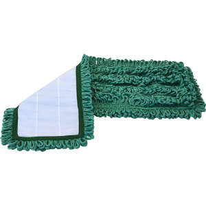 Hillyard, Trident®, Premium Looped Microfiber Hook & Loop Mop, 18"W, Green