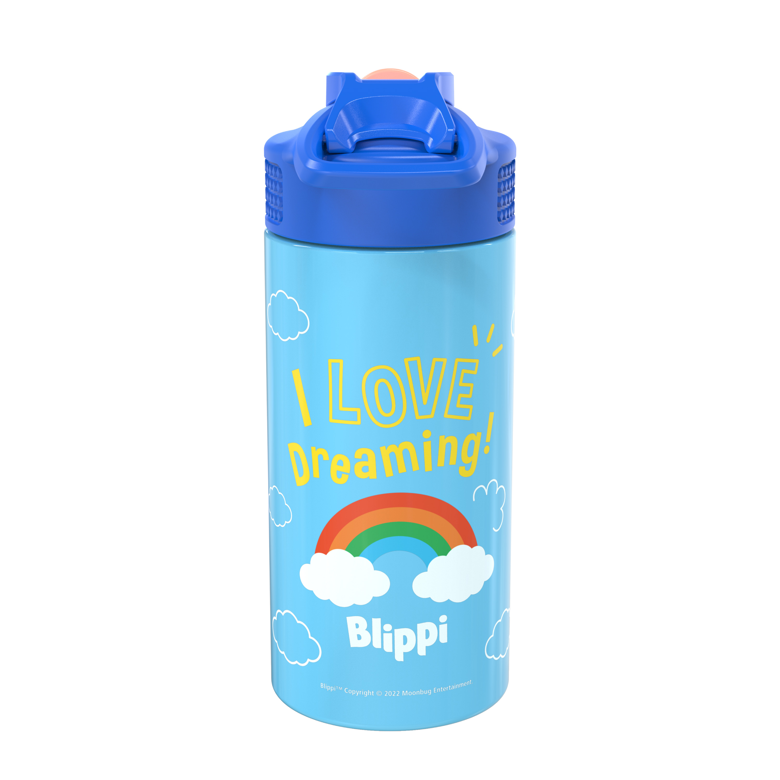 Blippi 14 ounce Stainless Steel Vacuum Insulated Water Bottle, I Love Dreaming! slideshow image 2