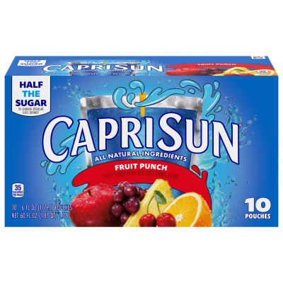 Capri Sun® Fruit Punch Flavored Juice Drink, 10 ct Box, 6 fl oz Pouches