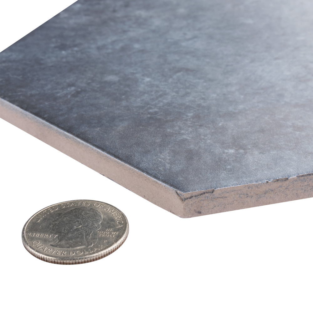 Heritage Hex Indigo 7 in. x 8 in. Porcelain Floor and Wall Tile