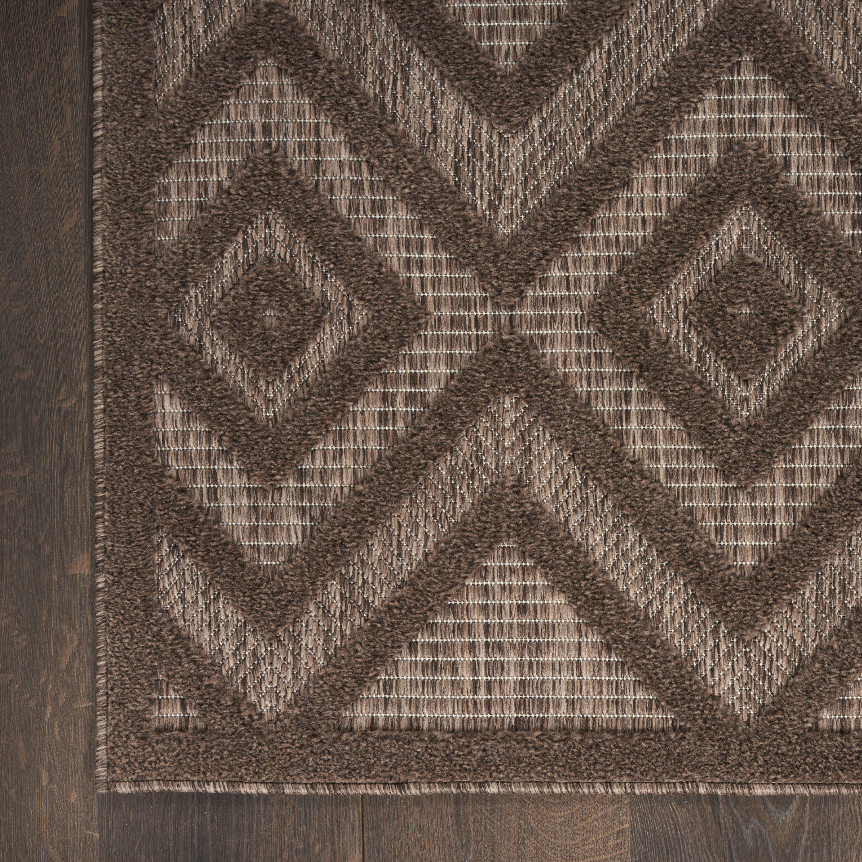 Nourison Versatile 2' x 6' Brown Modern Rug