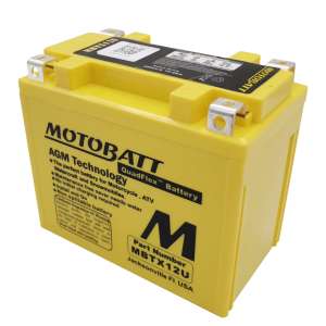 MOTMBTX12U, Motobatt, MBTX12U 12V AGM Battery
