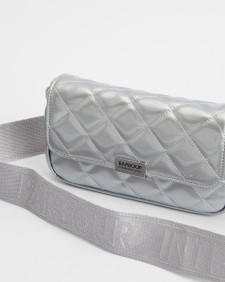 Soho Mini Quilted Crossbody Bag High Shine Silver