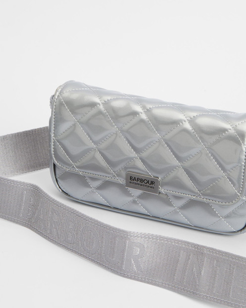 Soho Mini Quilted Crossbody Bag High Shine Silver