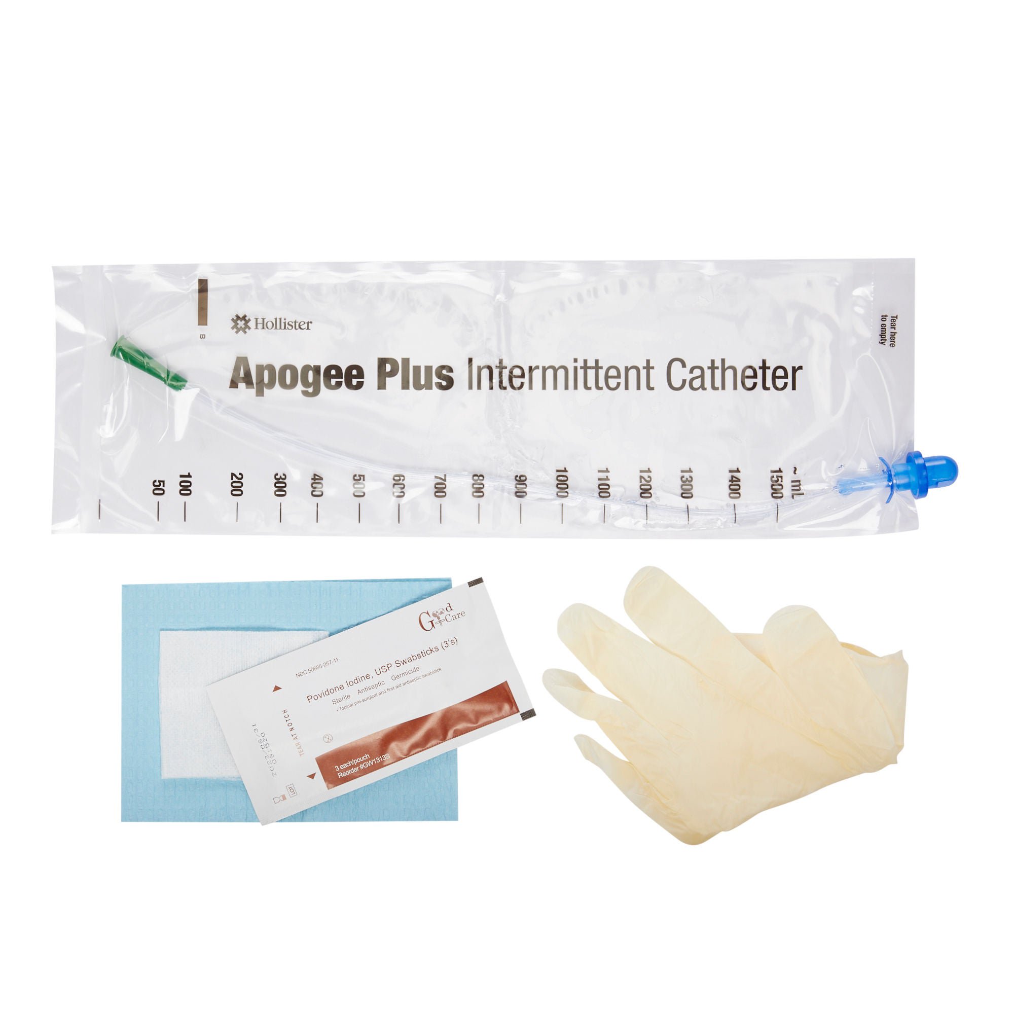 Apogee® Intermittent Catheter Kit, 14 Fr., Firm