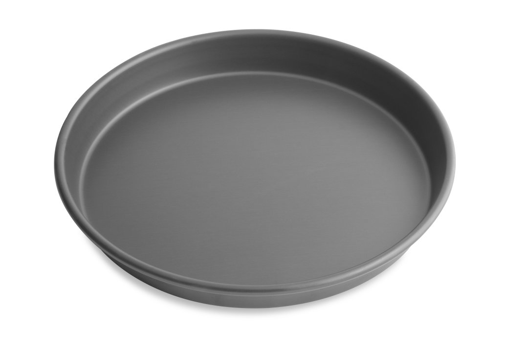 12" Solid Tapered Deep Dish Pizza Pan with Hard Coat Anodized Finish