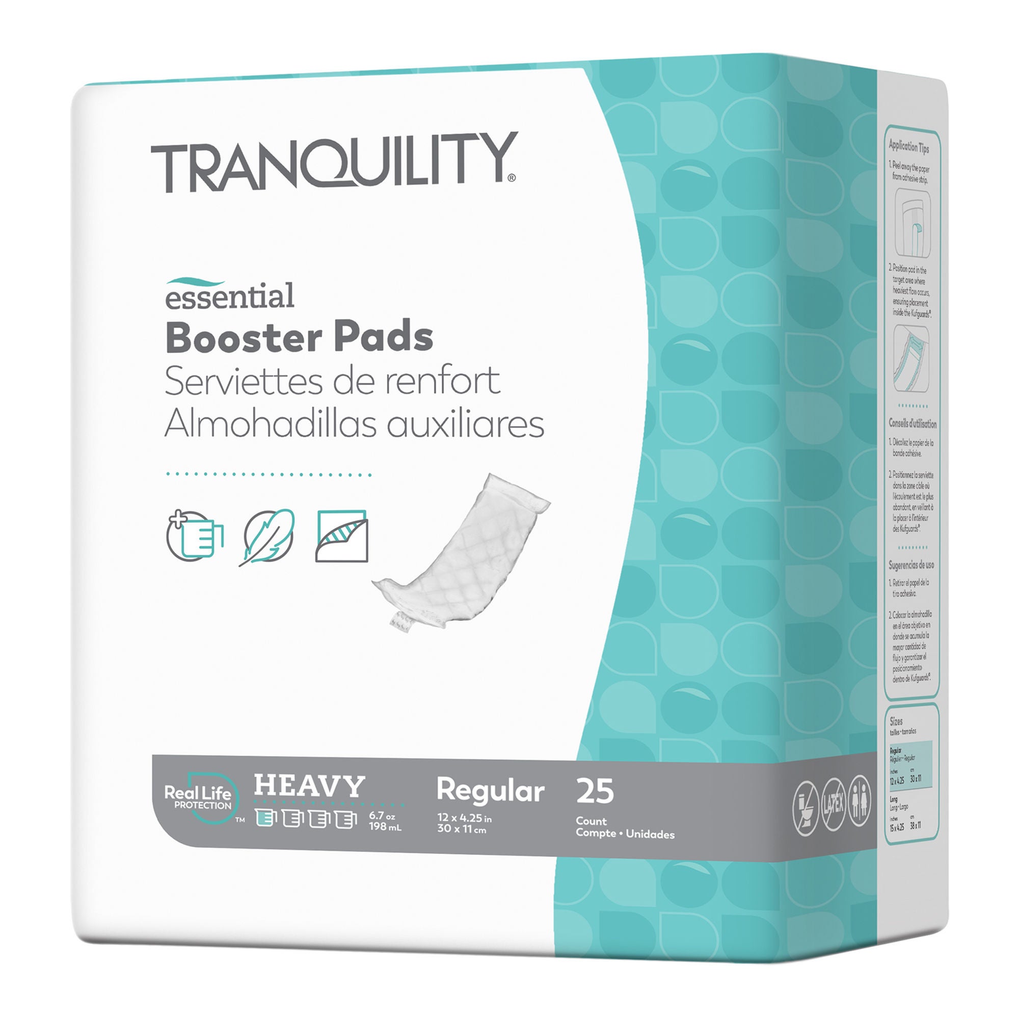 Select® Added Absorbency Incontinence Booster Pad, 4¼ x 12 Inch