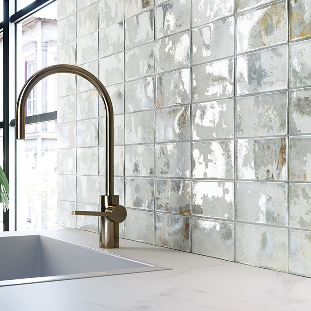 Biarritz Green 3 in. x 6 in. Ceramic Wall Tile