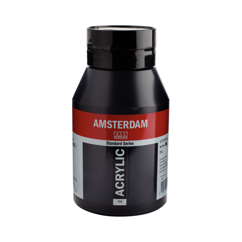 Standard Acrylic Paint Tube, 1000 mL, Lamp Black 702