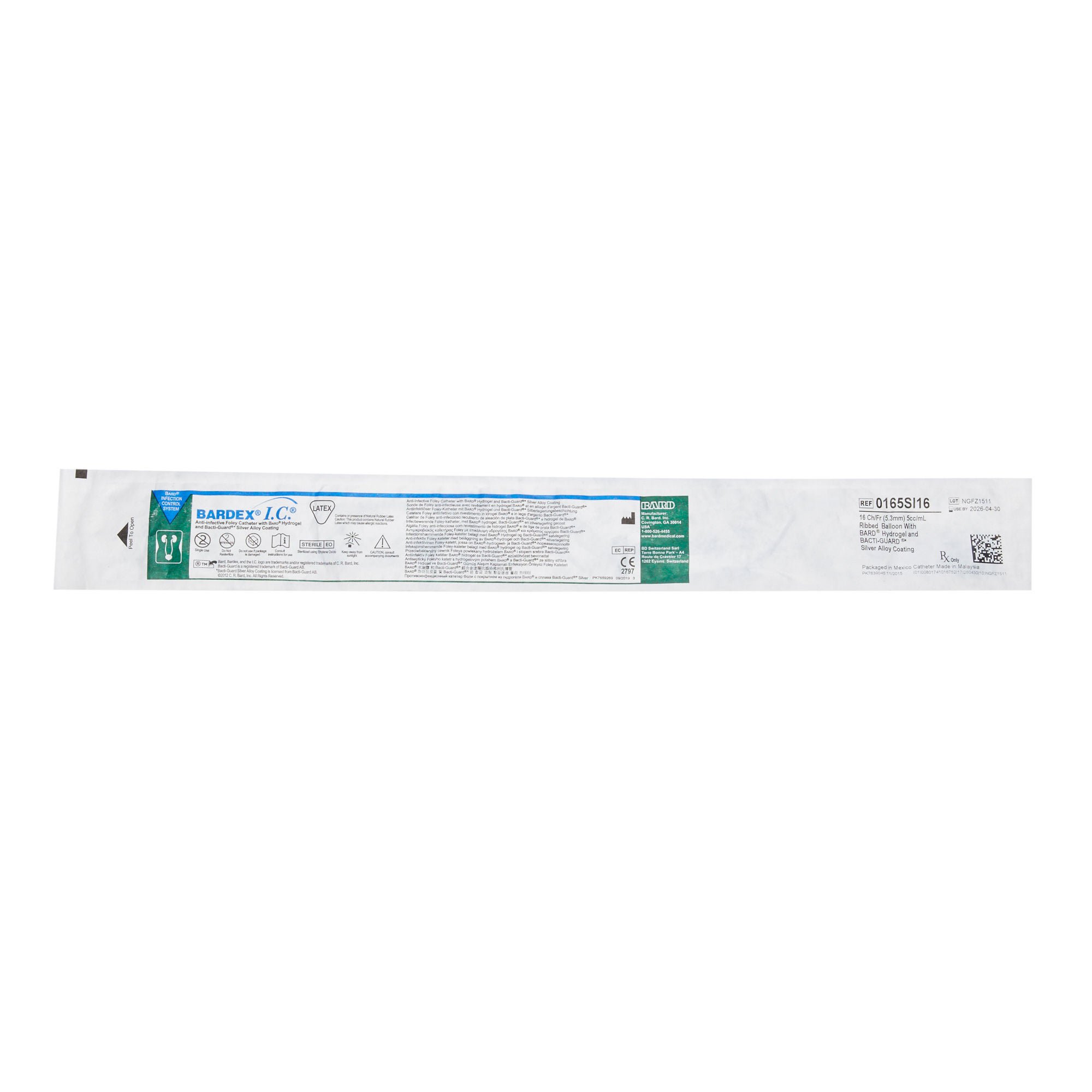 Bardex® IC Foley Catheter, 10 Fr., 3 cc, Straight Tip