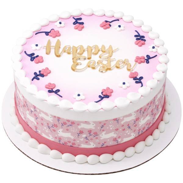 Nostalgic Easter Bunny Pink PhotoCake® Edible Image® Strips