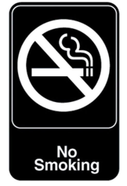 Symbol Sign - No Smoking Black with White