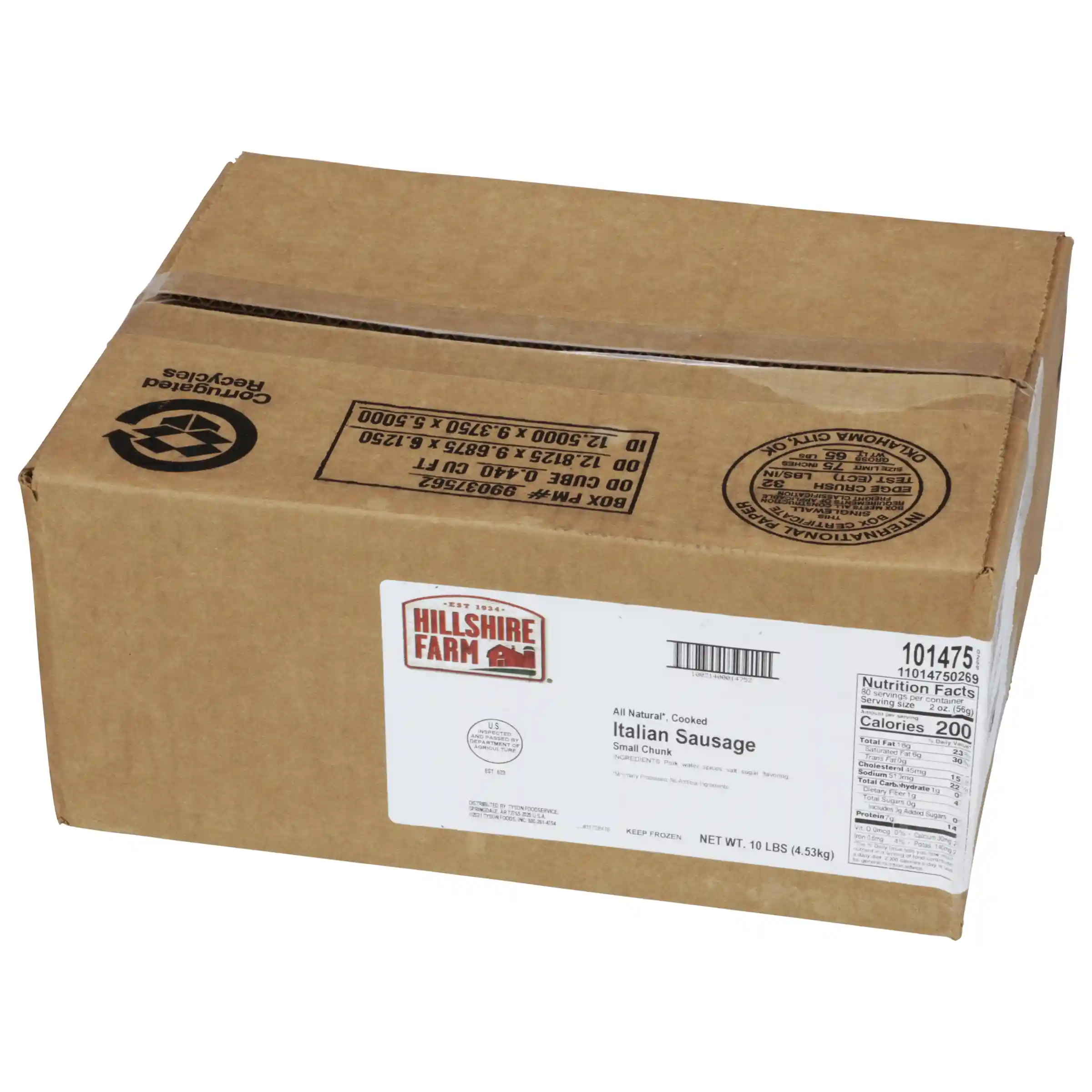 Hillshire Farm® All Natural* Cooked Italian Sausage, Small Chunk _image_5