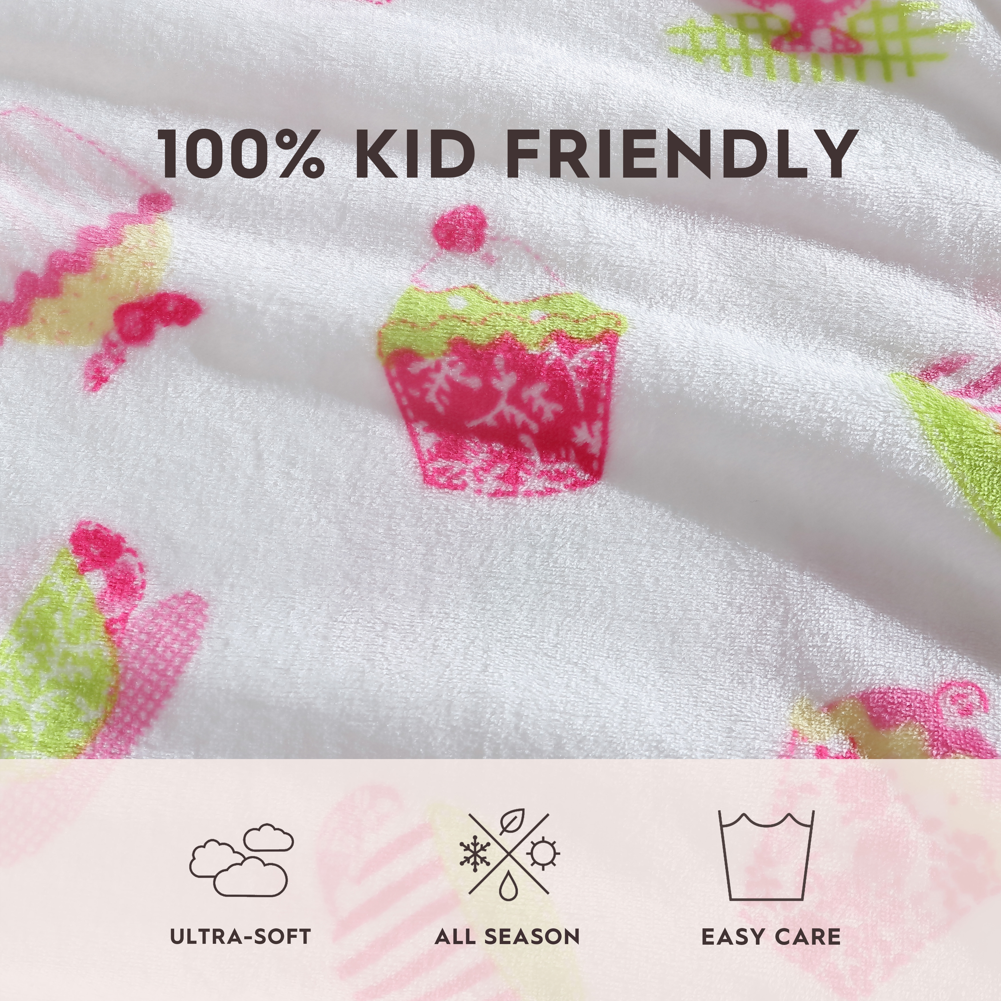 Laura Ashley Kinder Print Plüsch-Fleece Überwurf Decke - Bild 11 von 29