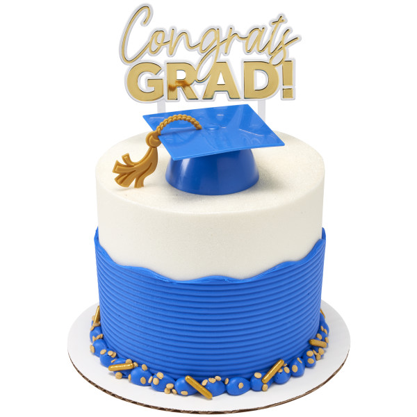 Congrats Grad Gold Vertical Layon