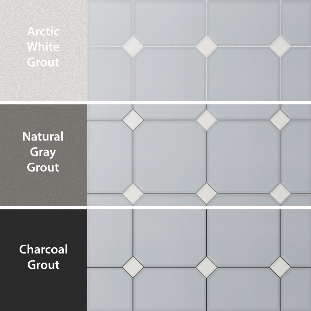 Vaudeville Octagon Humo with Taco Nacar 7-7/8 in. x 7-7/8 in. Porcelain Floor and Wall Tile
