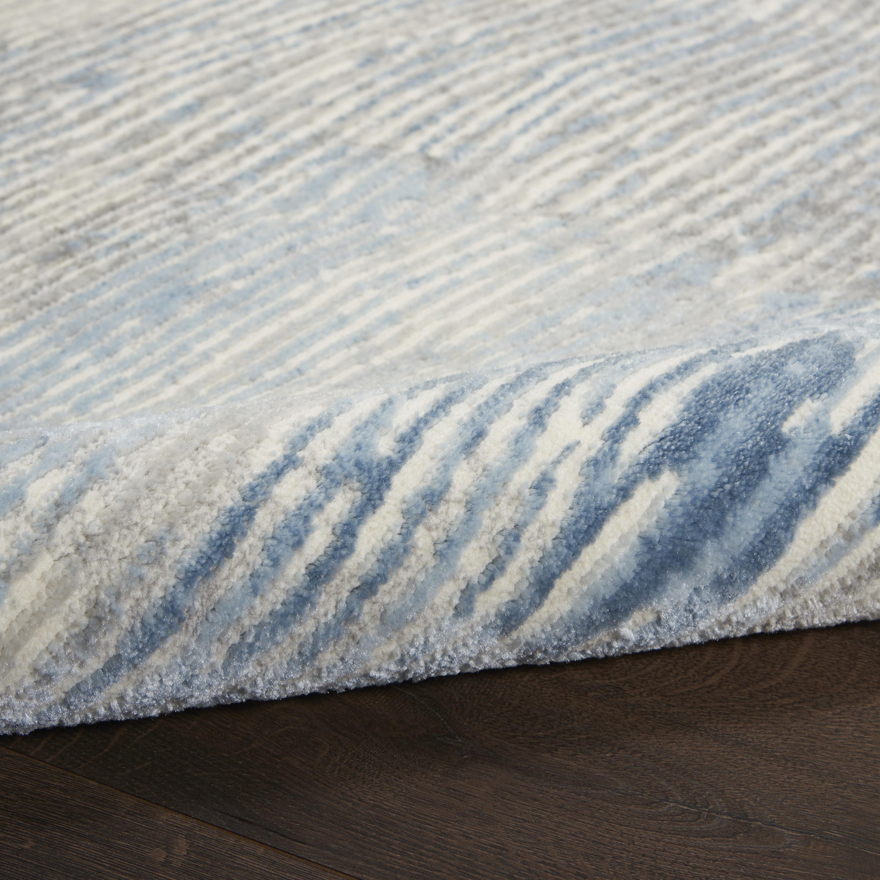 Nourison Solace 5'3" x 7'3" Ivory Grey Blue Modern Indoor Rug