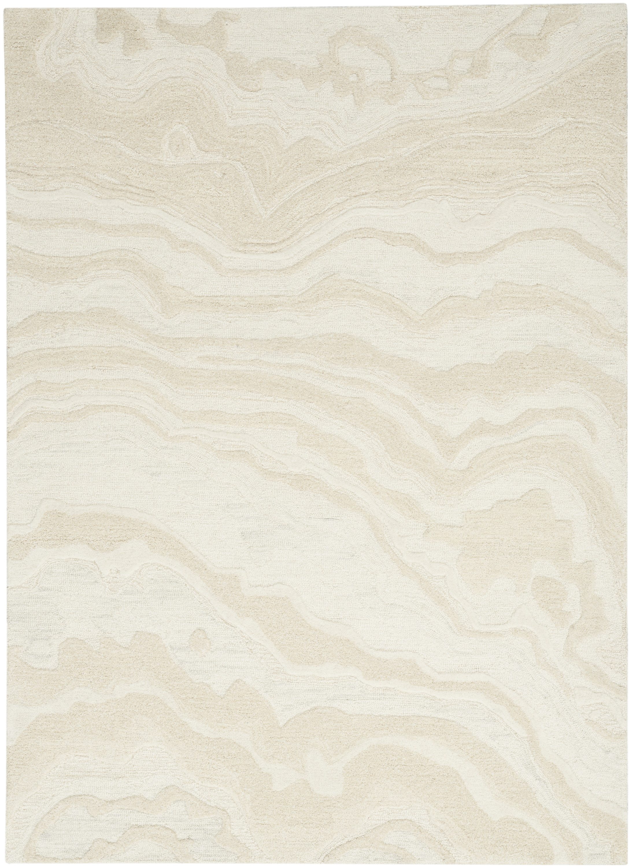 Nourison Graceful 3'9" x 5'9" Ivory Modern Indoor Rug