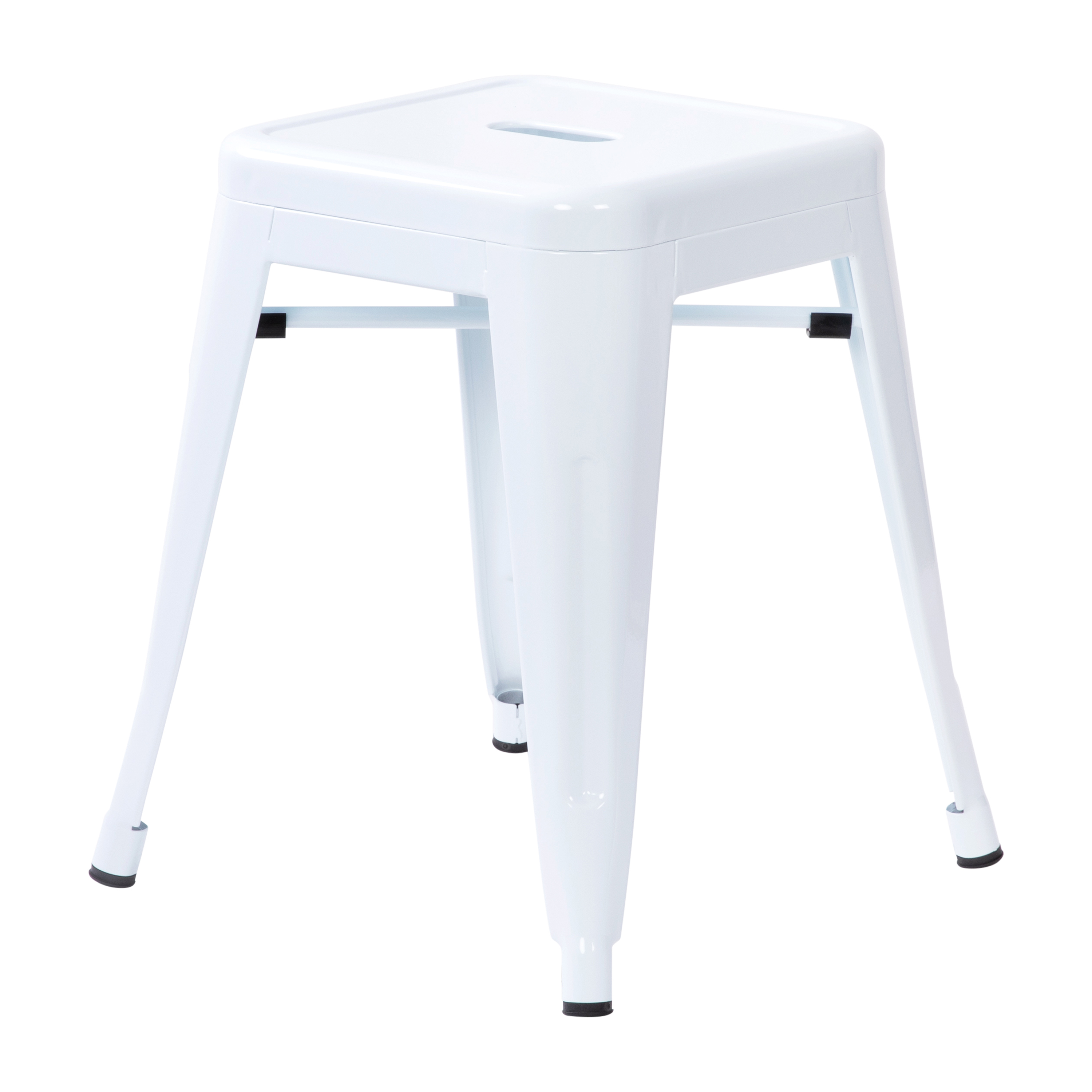18" Table Height Stool, Stackable Backless Metal Indoor Dining Stool, Commerc... - Picture 102 of 114