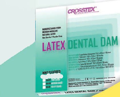 SPS Medical Supply DAM, DENTAL DAM GRN MINT 6"X6"(36/BX) CROSTX