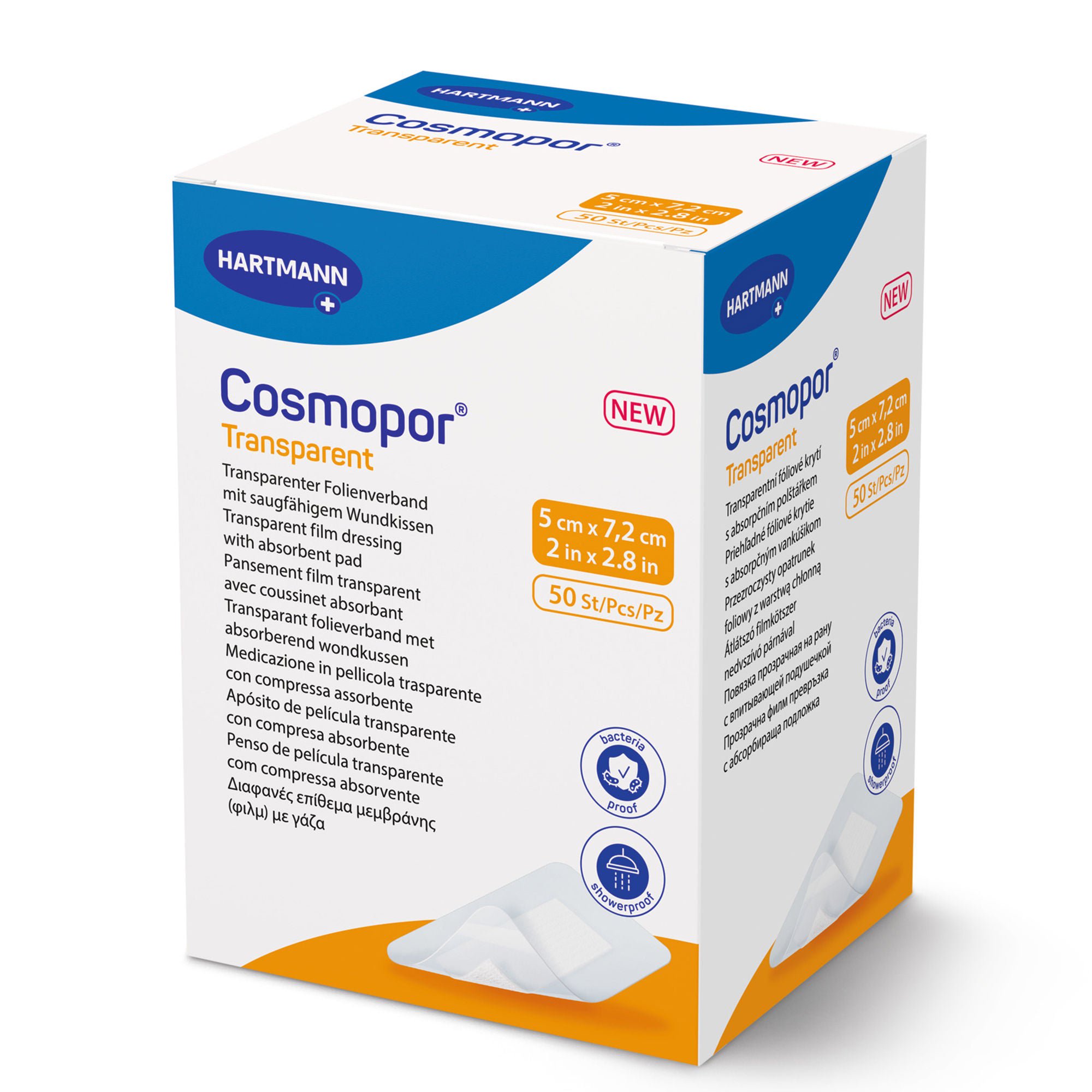Hartmann DRESSING, FILM COSMOPOR TRANS ST FILM 2"X2.8" (50/BX)