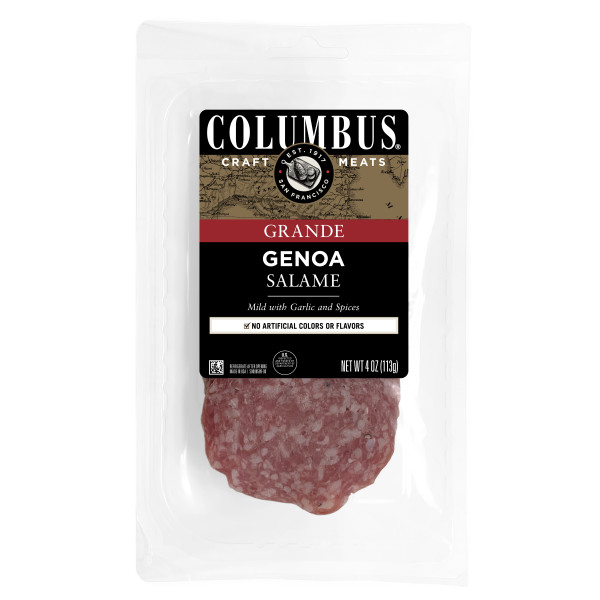 COLUMBUS(r) Sliced Genoa Salame 12/4oz . C1C1 - Front Center In Package (Hi Res)