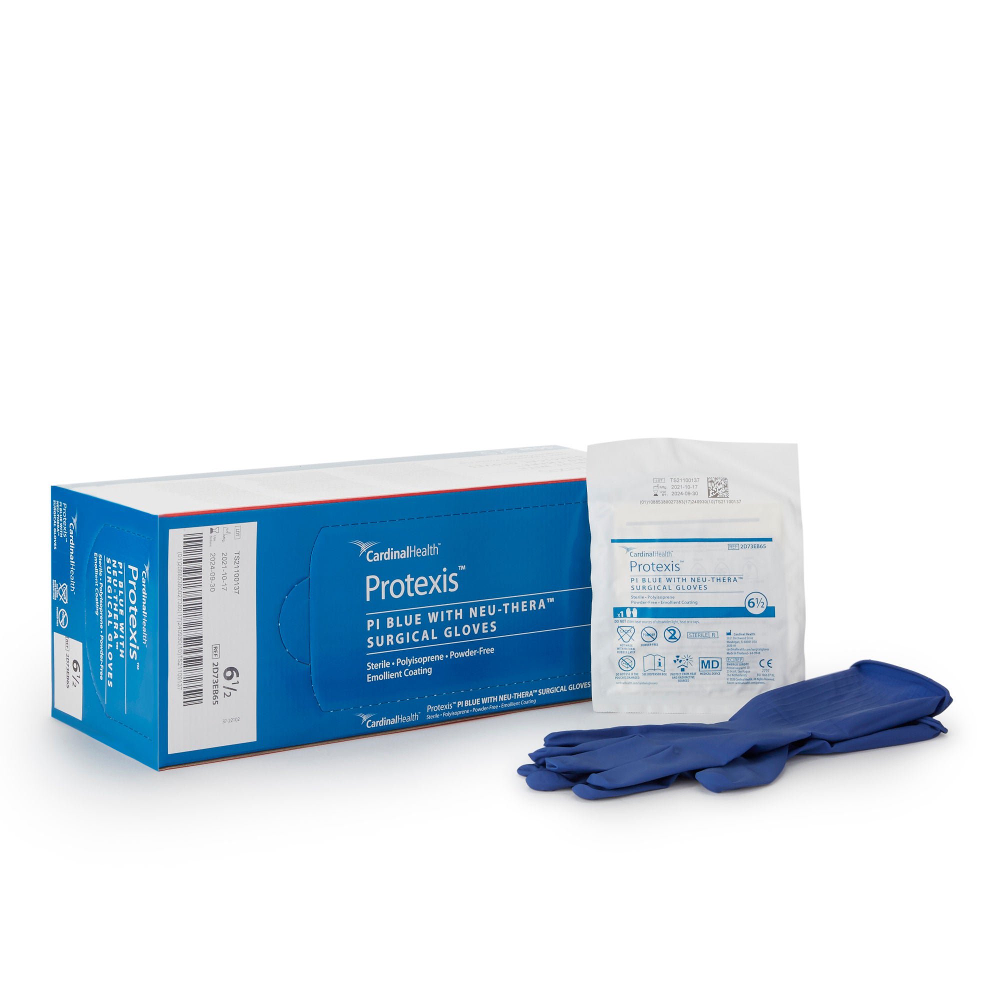 Protexis™ Blue with Neu-Thera® Polyisoprene Surgical Glove, Size 6.5, Blue